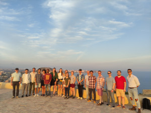 Participants in the training school visiting Alicante's castle