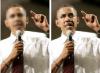 Two images of Barack Obama, one pixelated and one blurred